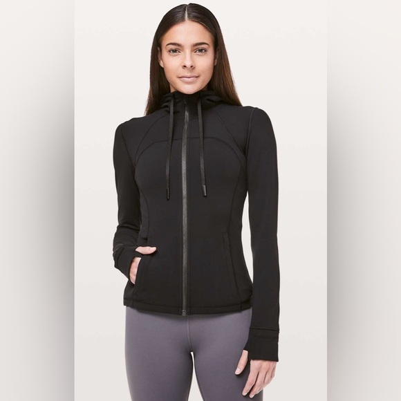 lululemon athletica Tops - Lululemon Define Hooded Full Zip Jacket Nulu in Black Size 6
